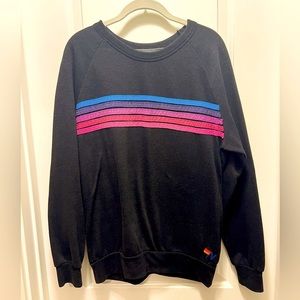 Aviator Nation 5 Stripe Crewneck Sweatshirt